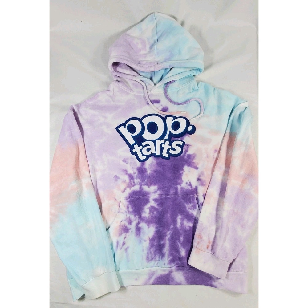 Kellogg's Pop Tart Hoodie Size Large Tie-Dye Pink Purple Blue